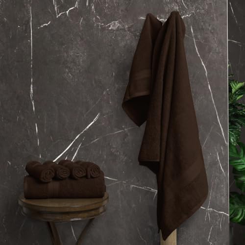 Avalon Towels Chocolate Brown Towels, Brown Towel Set, 8pc