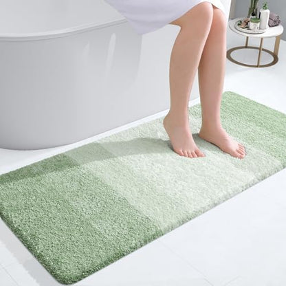 OLANLY Bathroom Runner Rug 47x20, Extra Soft Absorbent Microfiber Bath Rugs
