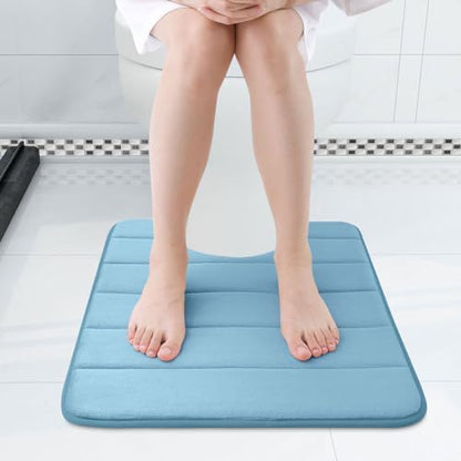 Buganda Memory Foam U-Shaped Toilet Rugs 20 x 20, Absorbent Bathroom mat