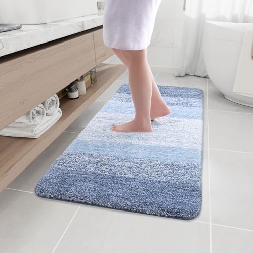 Arotive Microfiber Bathroom Rugs, Shaggy Soft Absorbent Bath Rug, 44x24