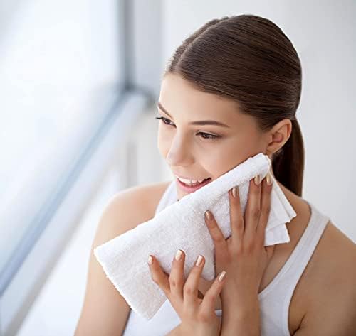 Towel and Linen Mart 100% Cotton - 48 Pack Wash Cloth Set - Flannel Face Cloths, Highly Absorbent and Soft Feel Fingertip Towels (Multi, Pack of 24)