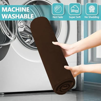 RUN HELIX Bathroom Rugs Sets 3 Piece, Soft Absorbent Memory Foam Bath Mats Set, Dry Fast Bath Mat, Machine Washable Bath Rug Set for Bathroom （Chocolate）