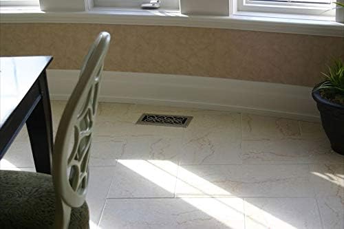 Decor Grates SPH412-NKL Floor Register, 4x12, Brushed Nickel Finish