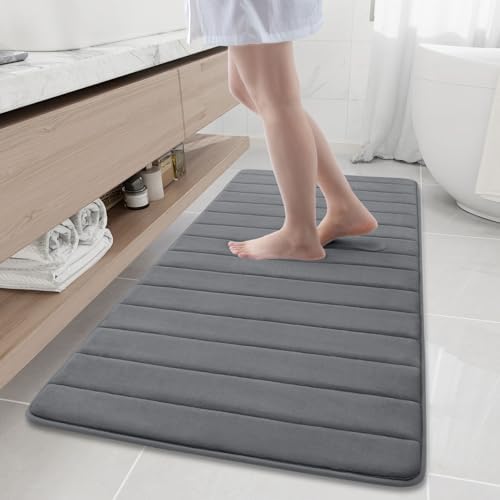 Buganda Memory Foam Bath Mat 60 x 24, Ultra Soft Absorbent Bathroom Rugs