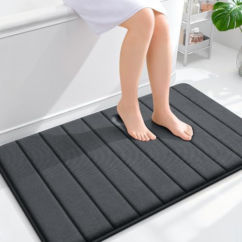OLANLY Memory Foam Large Bath Mat 40x24, Super Soft Absorbent Bathroom Rugs