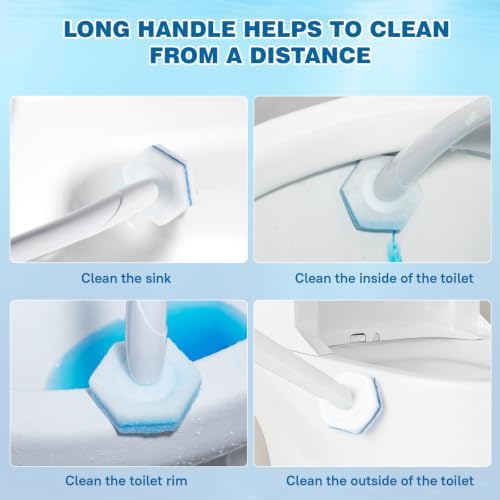 90 Count Toilet Wand Refills For Clorox Toilet Wand, High-Density Disposable Toilets Brush Scrubber,Fresh Fragrance，5X Cleaning Power bathroom cleaning