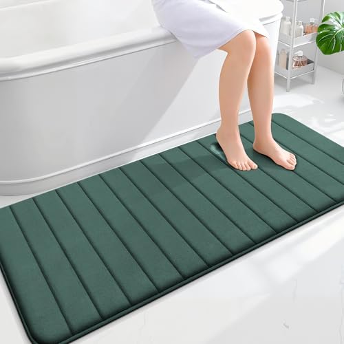 OLANLY Memory Foam Long Bathroom Rugs Runner 59x24, Super Soft Absorbent