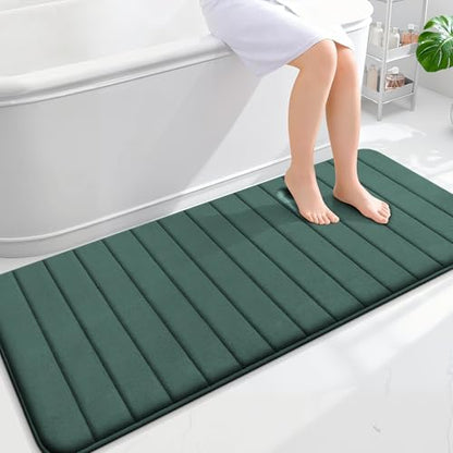 OLANLY Memory Foam Long Bathroom Rugs Runner 59x24, Super Soft Absorbent