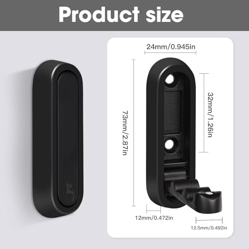 Dntorx Folding Wall Hooks, 2 Pcs Foldable Black Coat Hooks Heavy Duty Foldable Hook Bathroom Towel Hooks Robe Hooks Wall Mounted for Hanging Coat Towels Clothes Hat Bags Keys