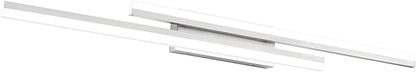 PRESDE 48" LED Bathroom Vanity Light, Modern Brushed Nickel Wall Bar Fixture Over Mirror Dimmable