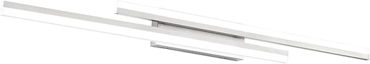 PRESDE 48" LED Bathroom Vanity Light, Modern Brushed Nickel Wall Bar Fixture Over Mirror Dimmable