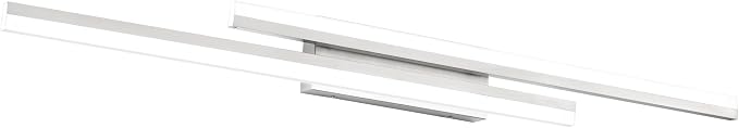 PRESDE 48" LED Bathroom Vanity Light, Modern Brushed Nickel Wall Bar Fixture Over Mirror 3CCT