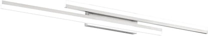 PRESDE 48" LED Bathroom Vanity Light, Modern Brushed Nickel Wall Bar Fixture Over Mirror 3CCT