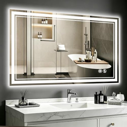 48 x 28'' LED Mirror for Bathroom, Bathroom Mirror with LED Lights