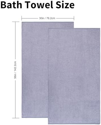 Everplush Diamond Collection Oversized Bath Towel – 2 Pieces, Super Soft & Highly Absorbent, Quick-Drying & Extra Large. Perfect for Bathroom, Pool, Swimming Use.(Dusk, 30" x 56" 2PK)