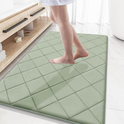 OLANLY Memory Foam Bath Mat 59x34, Ultra Soft and Absorbent Bathroom Rugs