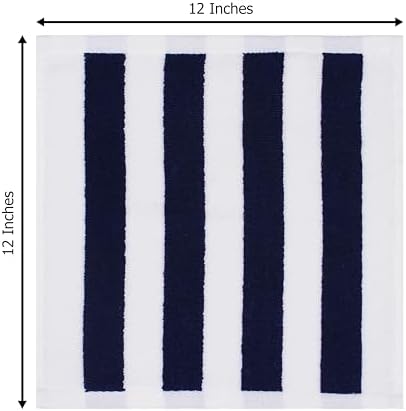 ORIGINAL KIDS Wash Cloths - 100% Cotton Set of 12 Cabana Stripe Washcloths