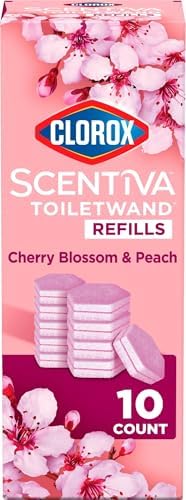 Clorox Scentiva ToiletWand Refills, Cherry Blossom and Peach, 10 Count