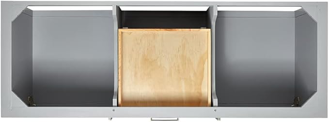 ARIEL Bayhill 60" Double Sink Base Cabinet in Grey