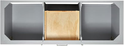 ARIEL Bayhill 60" Double Sink Base Cabinet in Grey