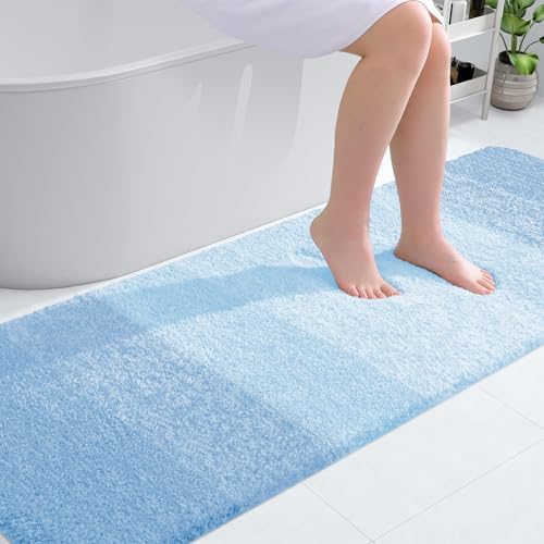 OLANLY Bathroom Runner Rug 70x24, Extra Soft Absorbent Microfiber Bath Rugs