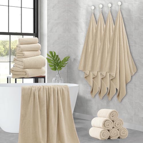 Hailea Hand Towels Set 16x31 Inches,Soft Microfibers Bathroom Towel Set 2 Pack,Highly Absorbent Quick Dry Luxury Towel Hotel Spa Gym Hand Towel Collection for Bathroom,Camel