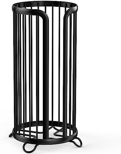 Toilet Paper Holder Stand, Freestanding Toilet Paper Storage,2 Pack,Black