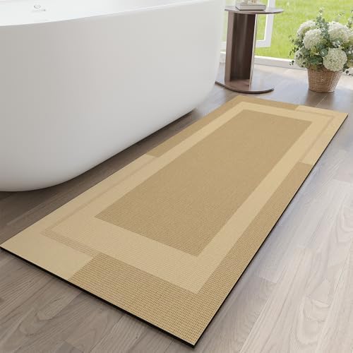 YDKGL Non Slip Bath Mat Long Ultra Thin Bathroom Rugs Runner Fit Under Door