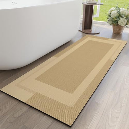 YDKGL Non Slip Bath Mat Long Ultra Thin Bathroom Rugs Runner Fit Under Door