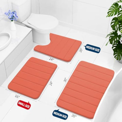 Buganda Memory Foam Bath Mat 30 x 20, Ultra Soft Absorbent Bathroom Rugs
