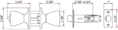 Design House 781922 Tulip Keyed Entry Door Knob Satin Nickel