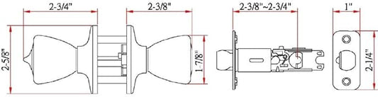 Design House 781922 Tulip Keyed Entry Door Knob Satin Nickel