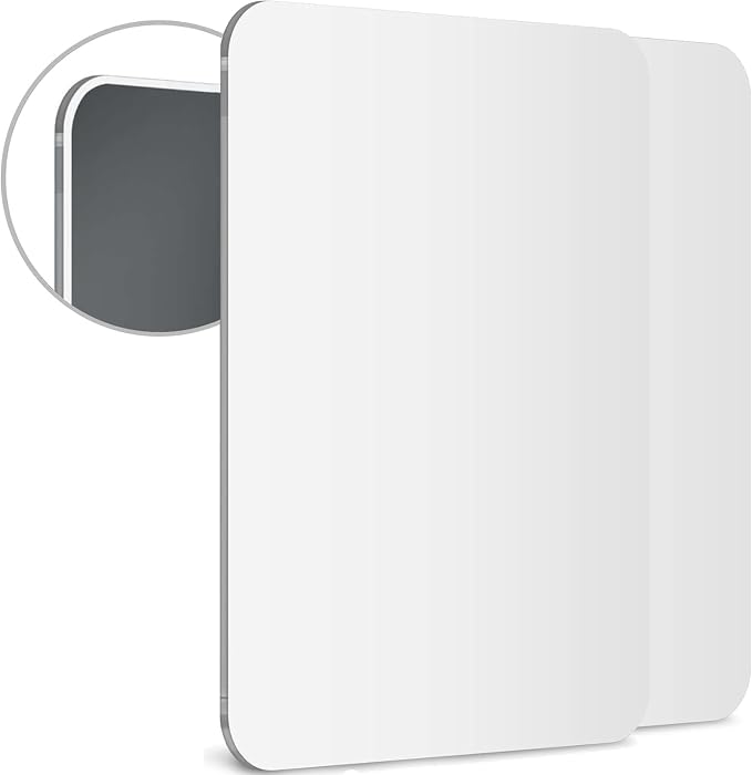 7x9 Magnetic Locker Mirror, Acrylic, Glassless Safety, Frameless (2)