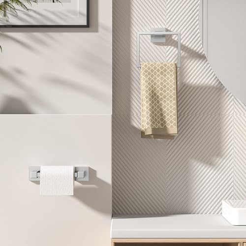 FORIOUS Toilet Paper Holder and Towel Ring Set, Bathroom Accessories Set