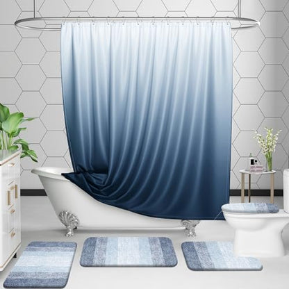 OLANLY Luxury Toilet Rugs U-Shaped 24x20, Soft Absorbent Microfiber Mat
