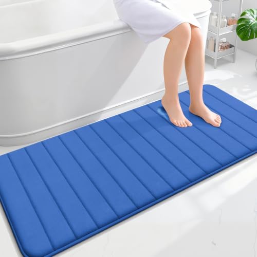 OLANLY Memory Foam Long Bathroom Rugs Runner 59x24, Super Soft Absorbent