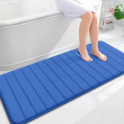OLANLY Memory Foam Long Bathroom Rugs Runner 59x24, Super Soft Absorbent