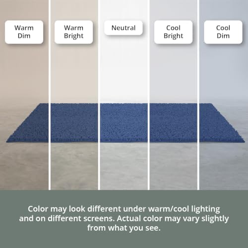 MAYSHINE Round Area Rug Set for Bathroom | Soft Plush Chenille Bath Mat, Water Absorbent Non-Slip Bathroom Rug | Washable Shag Carpet for Shower, Bedroom, or Home Décor | 36"x36" (Round) | Dark Blue