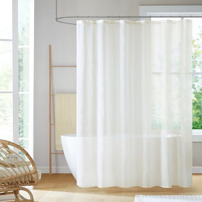 Madison Park Anna Extra Long Shower Curtain for Bathroom, 72 x 84, Ivory