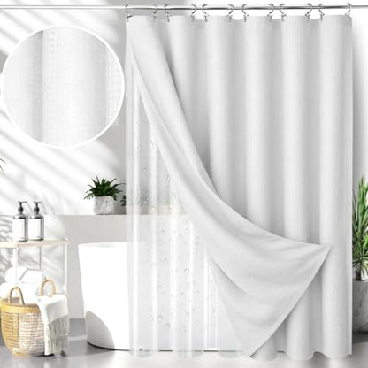 23 PCS White Bathroom Accessories Set丨Shower Curtain Bathroom Accessory