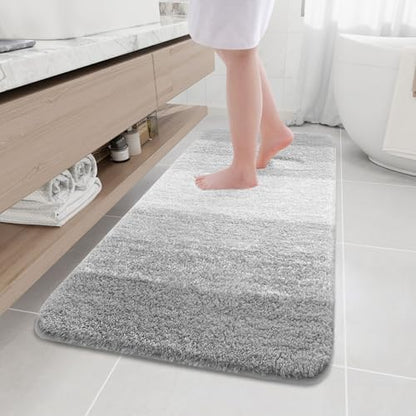 Arotive Microfiber Bathroom Rugs, Shaggy Soft Absorbent Bath Rug, 54x24