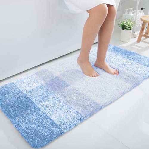 OLANLY Bathroom Runner Rug 45x27, Extra Soft Absorbent Microfiber Bath Rugs