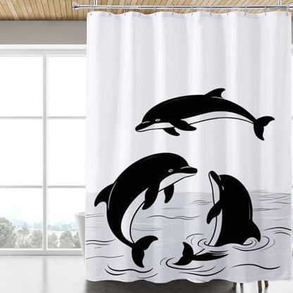 LLSCL Fabric Shower Curtain Liner with Magnets, Waterproof Hotel Quality, 72 x 72 Machine Washable