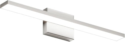 Ralbay Brushed Nickel Vanity Light for Bathroom Metal Acrylic Modern LED Bathroom Light Fixtures Brushed Nickel 24inch