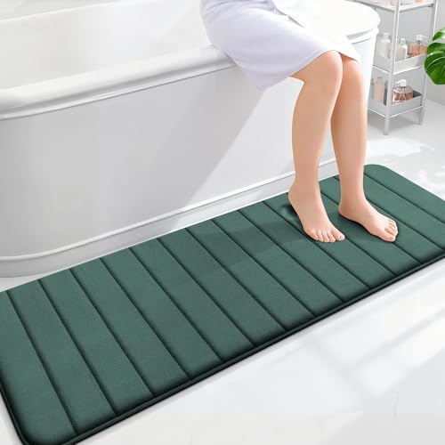OLANLY Memory Foam Long Bathroom Rugs Runner 59x20, Super Soft Absorbent