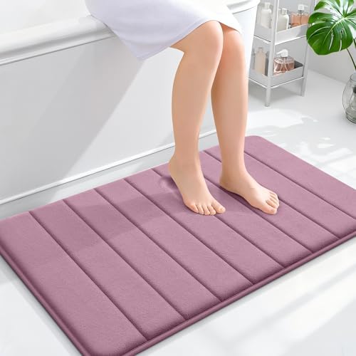 OLANLY Memory Foam Bath Mat 35x24, Super Soft and Absorbent Bathroom Rugs