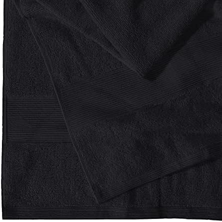 Belizzi Home Premium Cotton Oversized 2 Pack Bath Sheet 35x70-100% Pure Cotton - Ideal for Everyday use - Ultra Soft & Highly Absorbent - Machine Washable - Black