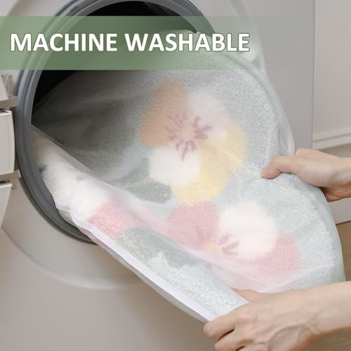 Floral Pansy Bath Mat, Soft Non-Slip Plush Bathroom Rug with Colorful Flower Pattern, Ultra Absorbent Microfiber Shaggy Bath Rug, Machine Washable Decorative Floor Mat for Bathroom Bedroom (Green)
