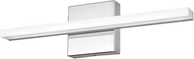 Modern LED Vanity Lights for Bathroom 1 Pack 16IN 9W Daylight White Chrome Bathroom Light Fixtures Lights Over Mirror Vanity Lighting Fixtures Vanity Light