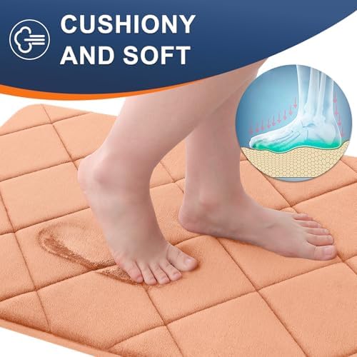 OLANLY Memory Foam Bath Mat 30x20, Ultra Soft and Absorbent Bathroom Rugs